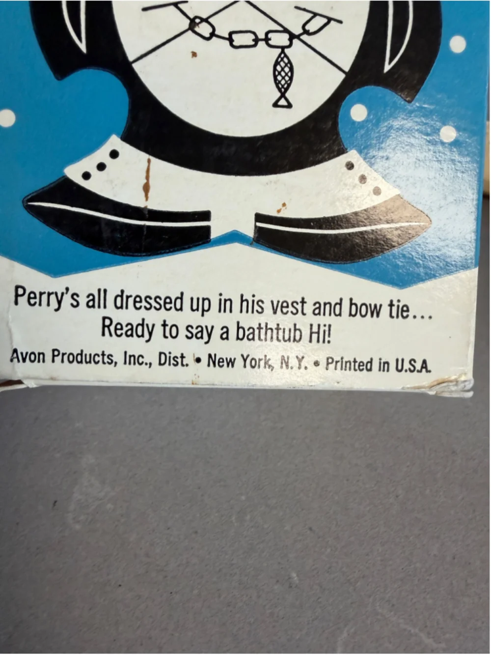 Vintage Avon Perry the Penguin Soap Floating Soap Dish NOS New in Box